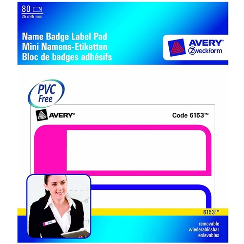 Avery 80x namensschilder block - 80x,
