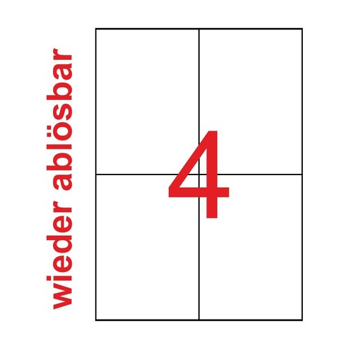 Blatt wieder ablösbare - a4,