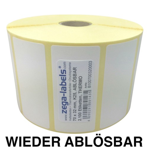 Thermo etiketten rolle 70 x - -,