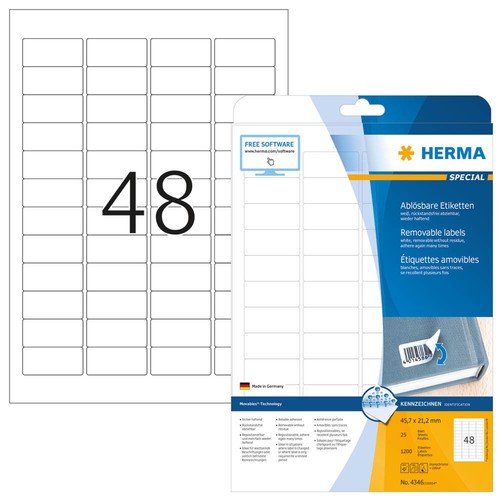 1200 etiketten von herma 4346 - etiketten,