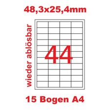 48,3x25,4 mm wieder ablösbare