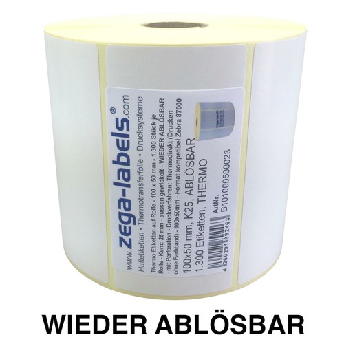 Thermo etiketten rolle 100 x - etiketten,