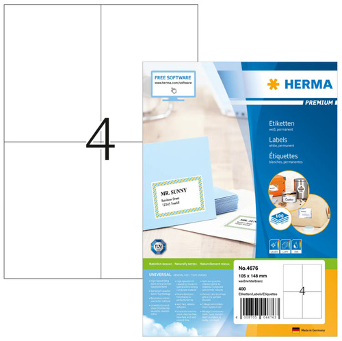 Herma 4676 etiketten 105x148mm - herma,