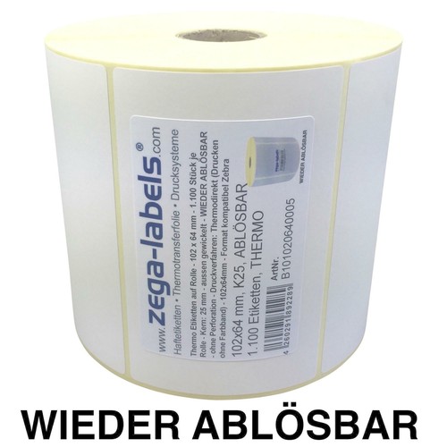 Thermo etiketten rolle 102 x - thermo,
