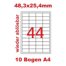 10 Blatt A4 48,3x25,4 mm